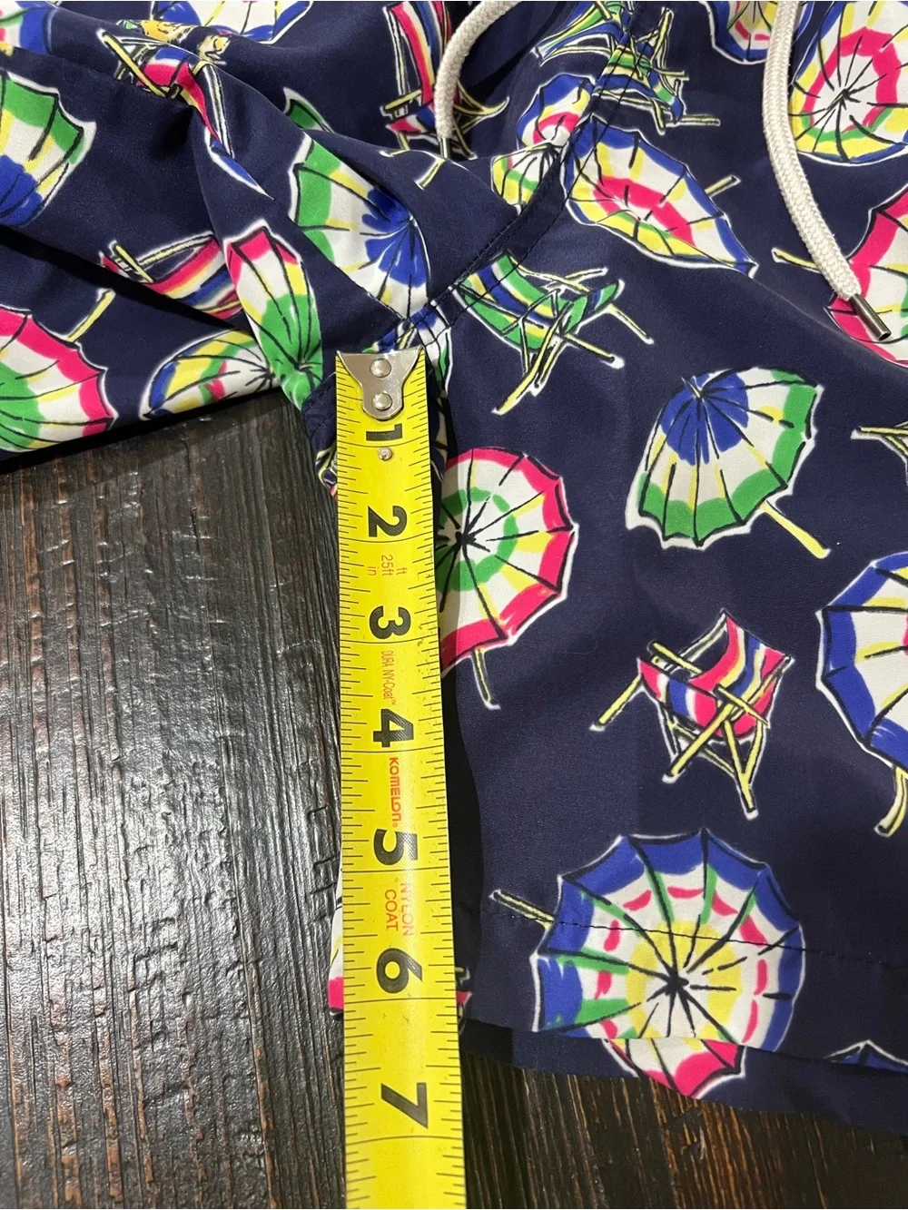 Polo Ralph Lauren Mens L Swim Trunks Polo Bear Beach Umbrella Navy Shorts
